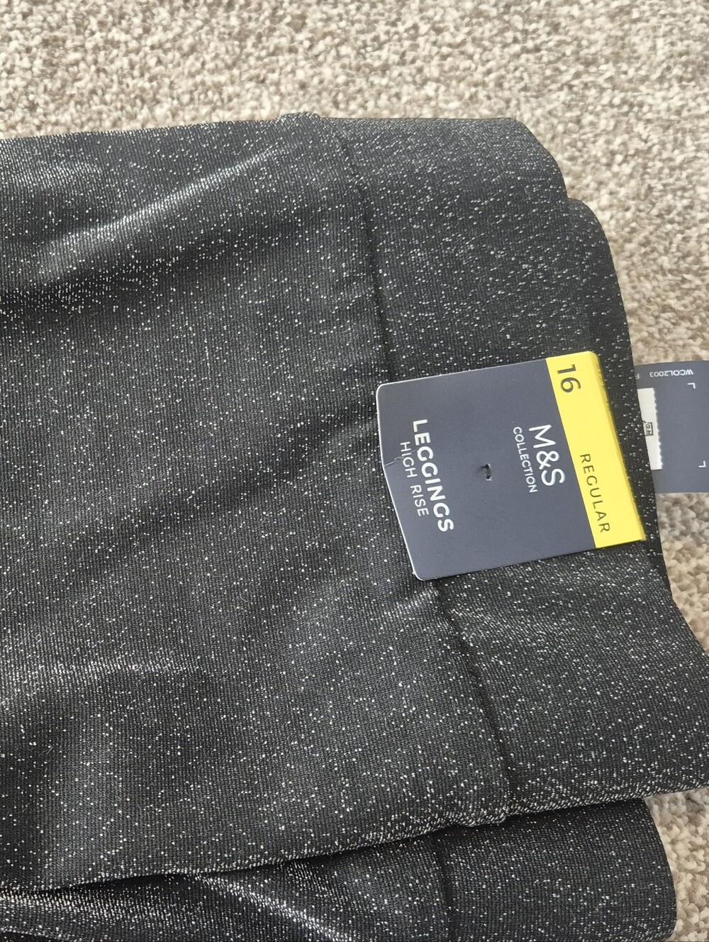 Marks & Spencer Black Sparkle High-Rise Leggings